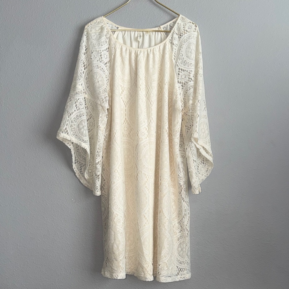Tacera Cream Lace Dress